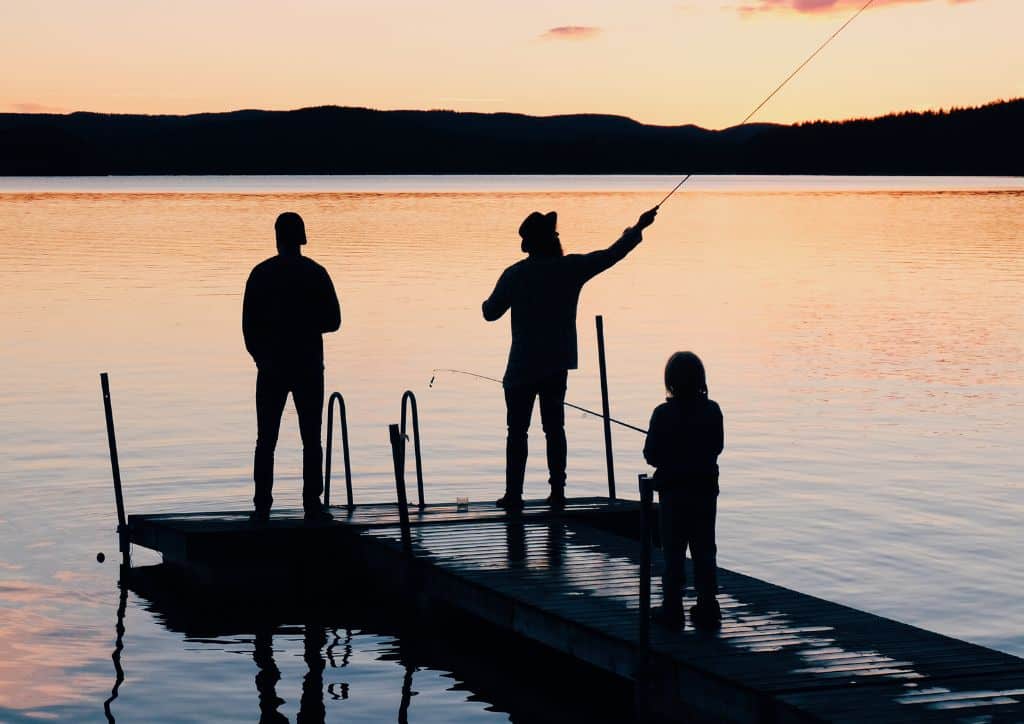 Fishing is a great activity at Moose Lake Resort near Grand Rapids on the fishing docks.