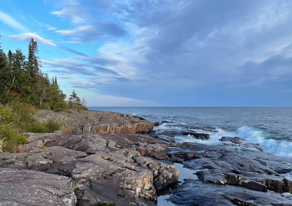 Lake Superior from Artist Point in downtown Grand Marais.