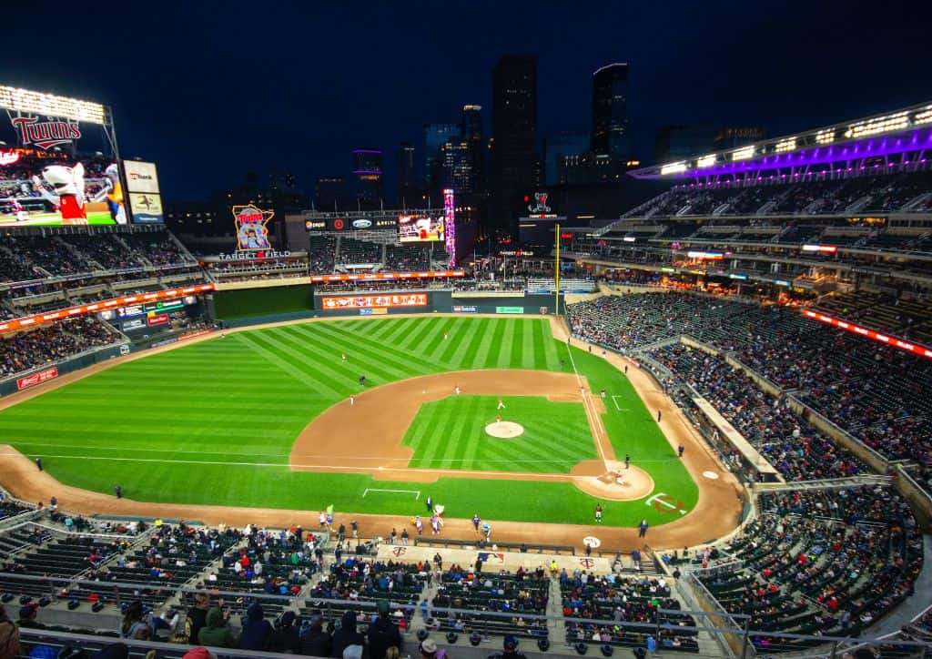 Target Field in Minneapolis, where the Twins play, which is a good thing to do in Minneapolis alone.