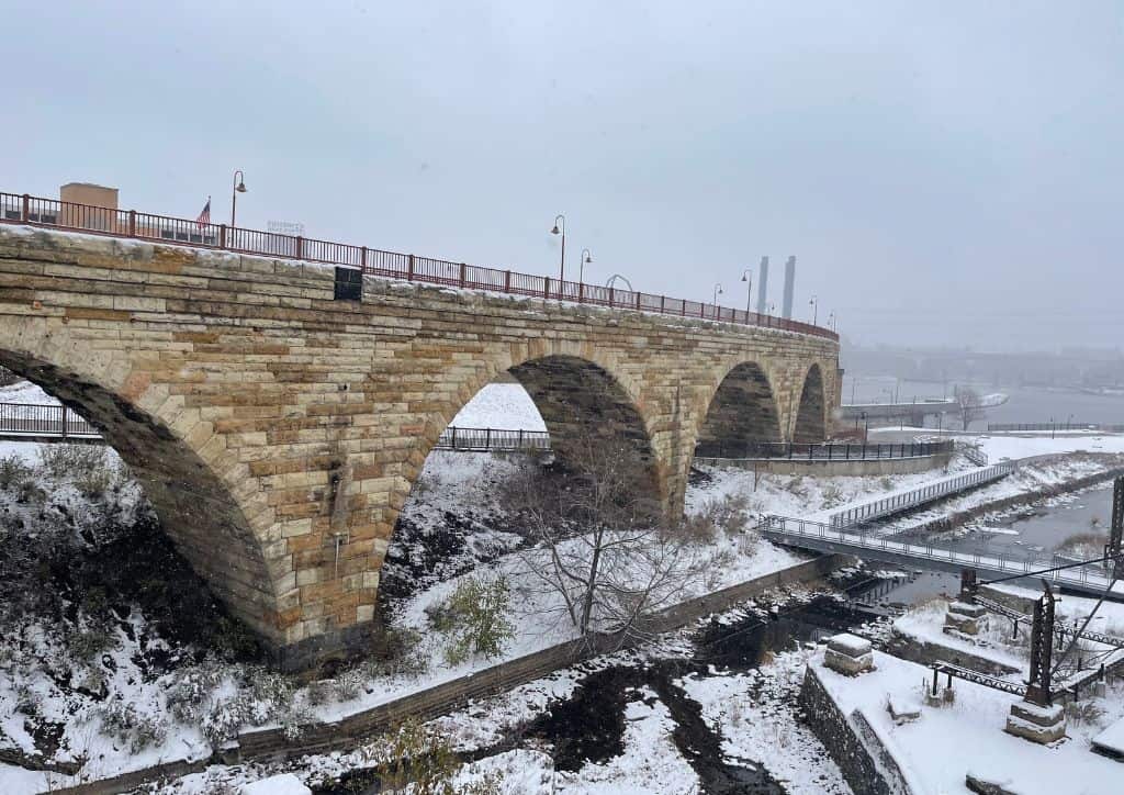 Visiting the Stone Arch Bridge is a thing to do alone in Minneapolis for solo travelers.