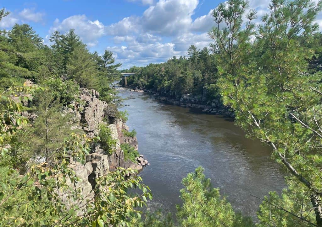 An overlook at Interstate State Park in Taylors Falls.