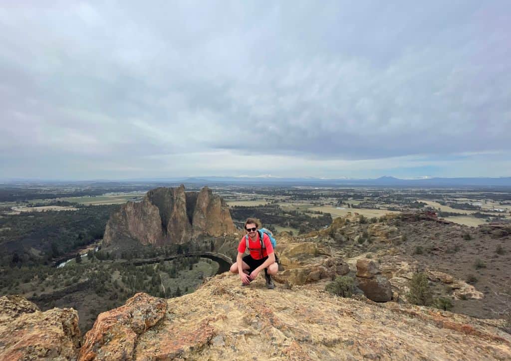 Tyler at Smith Rock State Park rather than Minneapolis vs Portland.