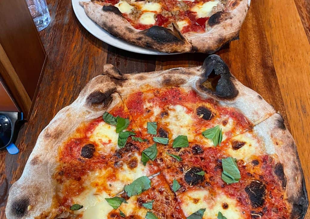 Pizza from a restaurant in Portland.