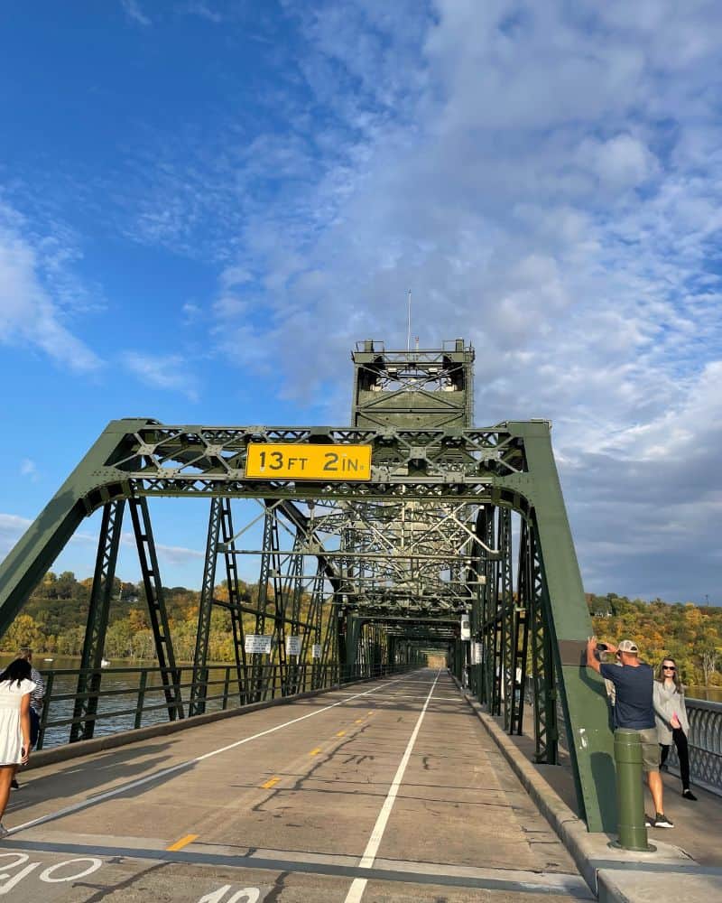 The historic Lift Bridge crossing the St. Croix River.