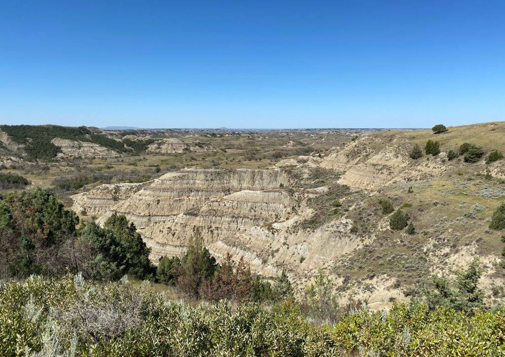 An overlook at Theodore Roosevelt National Park in North Dakota.